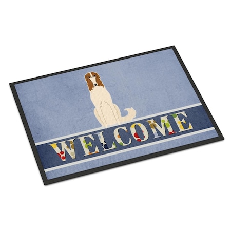 Carolines Treasures 18 x 27 in. Borzoi Welcome Indoor or Outdoor Mat BB5604MAT